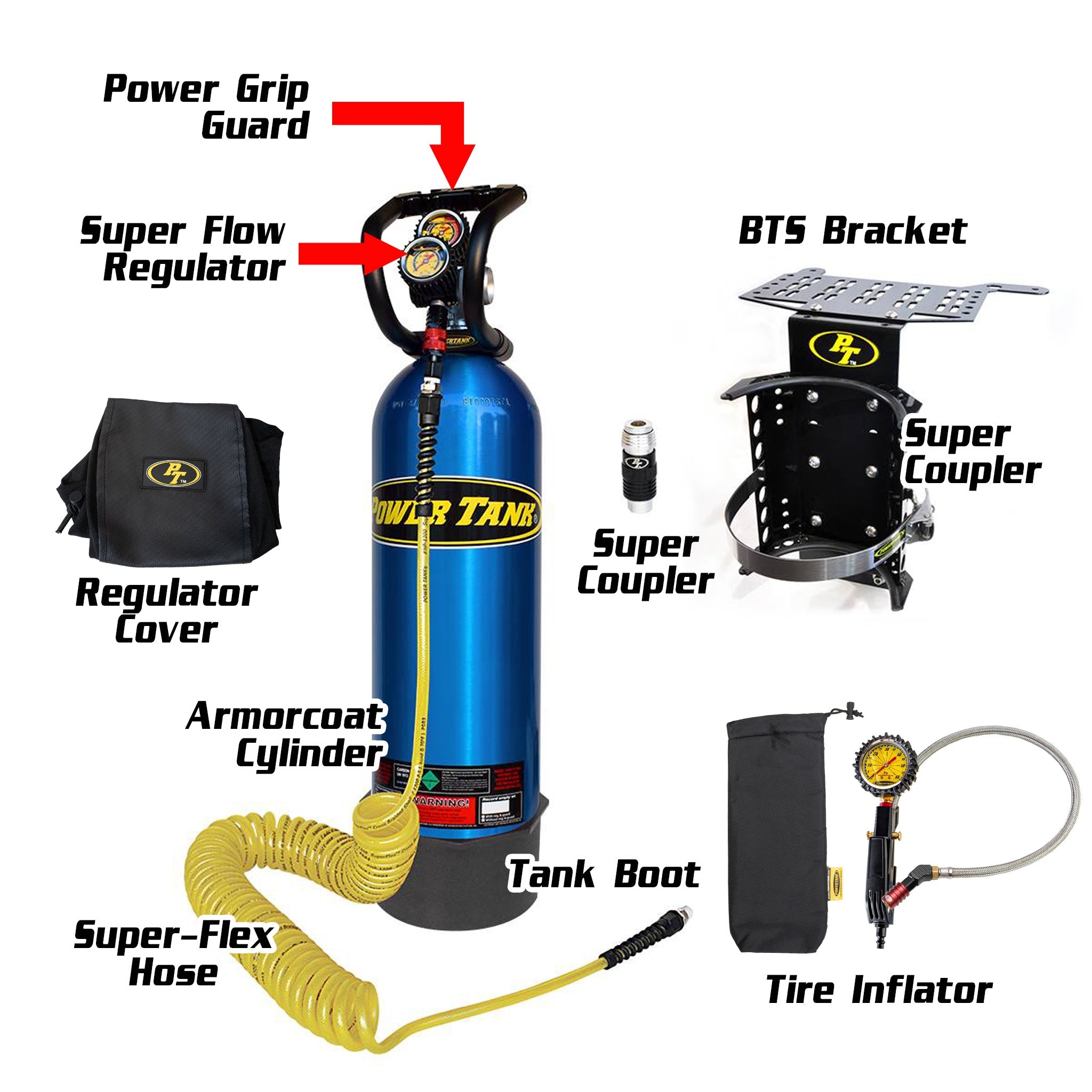 15 lb. BTS Edition Power Tank - Fits 4 Door Wranglers JKU & JLU