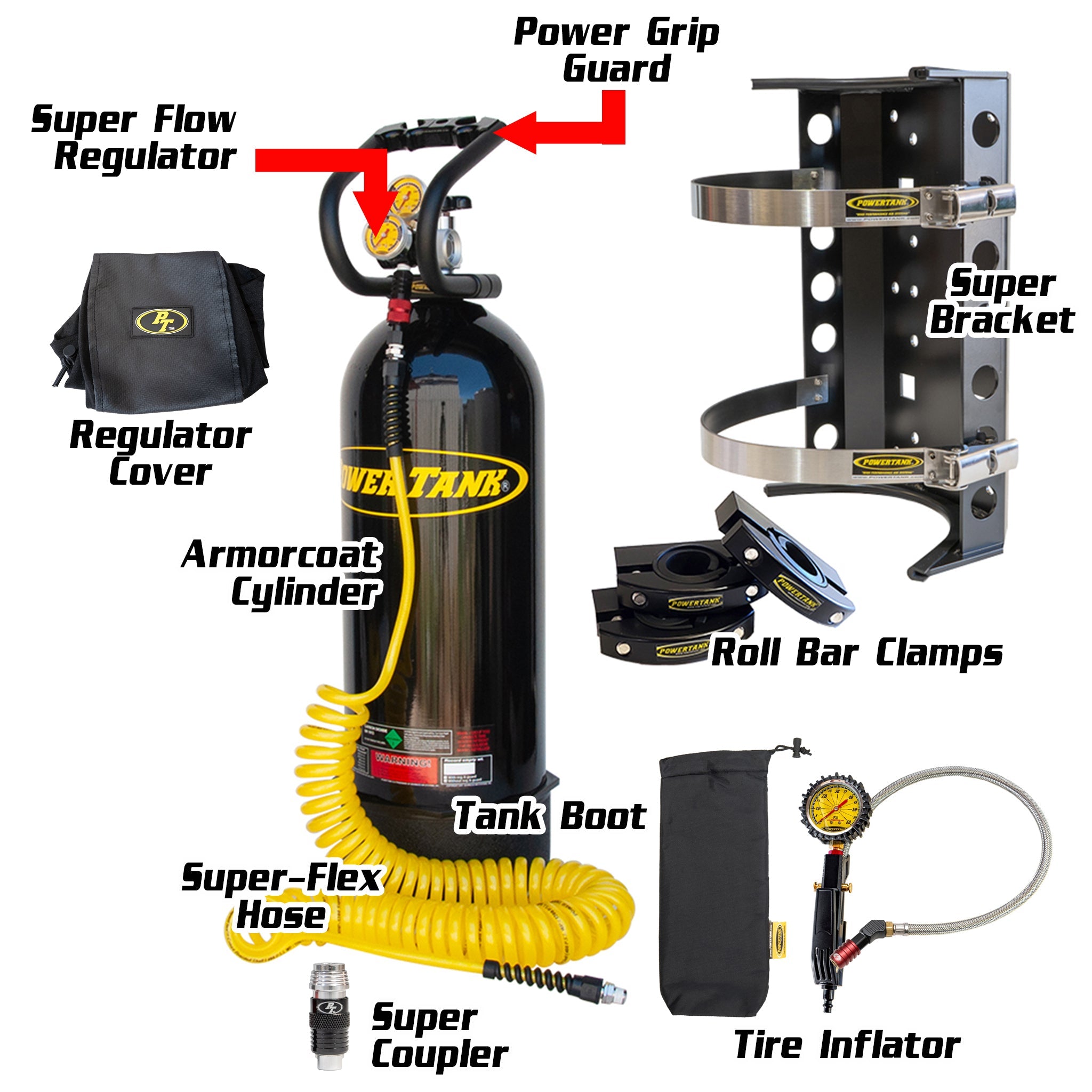 20 lb. Roll Bar Edition Power Tank (fits 1.5" - 2.5" roll bars/tubing)