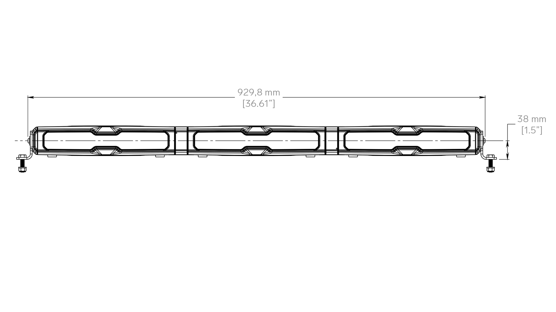 TYRI V36 Black 12900 eLumen 36" Hyperion Series Light Bar