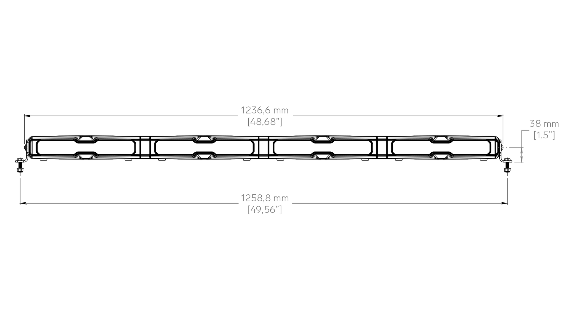 TYRI V48 Black 17200 eLumen 48" Hyperion Series Light Bar