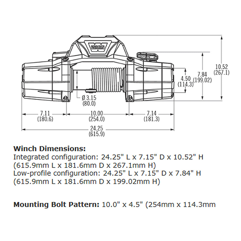 Warn ZEON 10-S Winch w/ Synthetic Rope