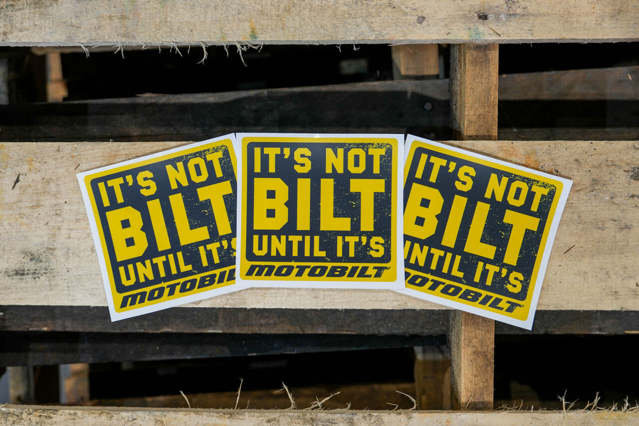 It's Not Bilt Until It's Motobilt - 5-inch Premium vinyl sticker