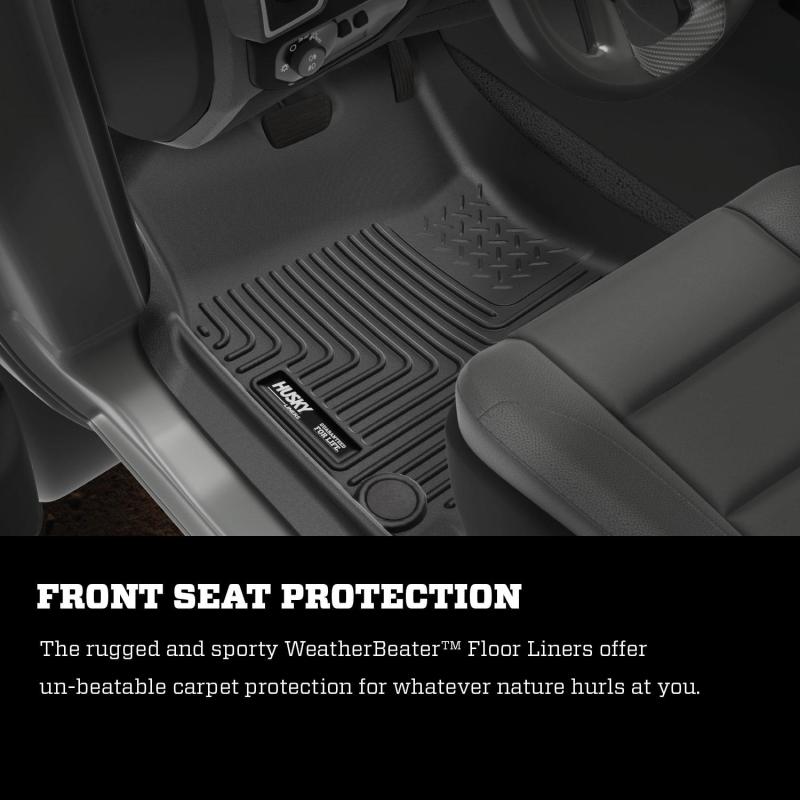 Husky Liners 03-12 Dodge Ram 1500/2500/3500 Series Regular/Quad Cab WeatherBeater Black Floor Liners