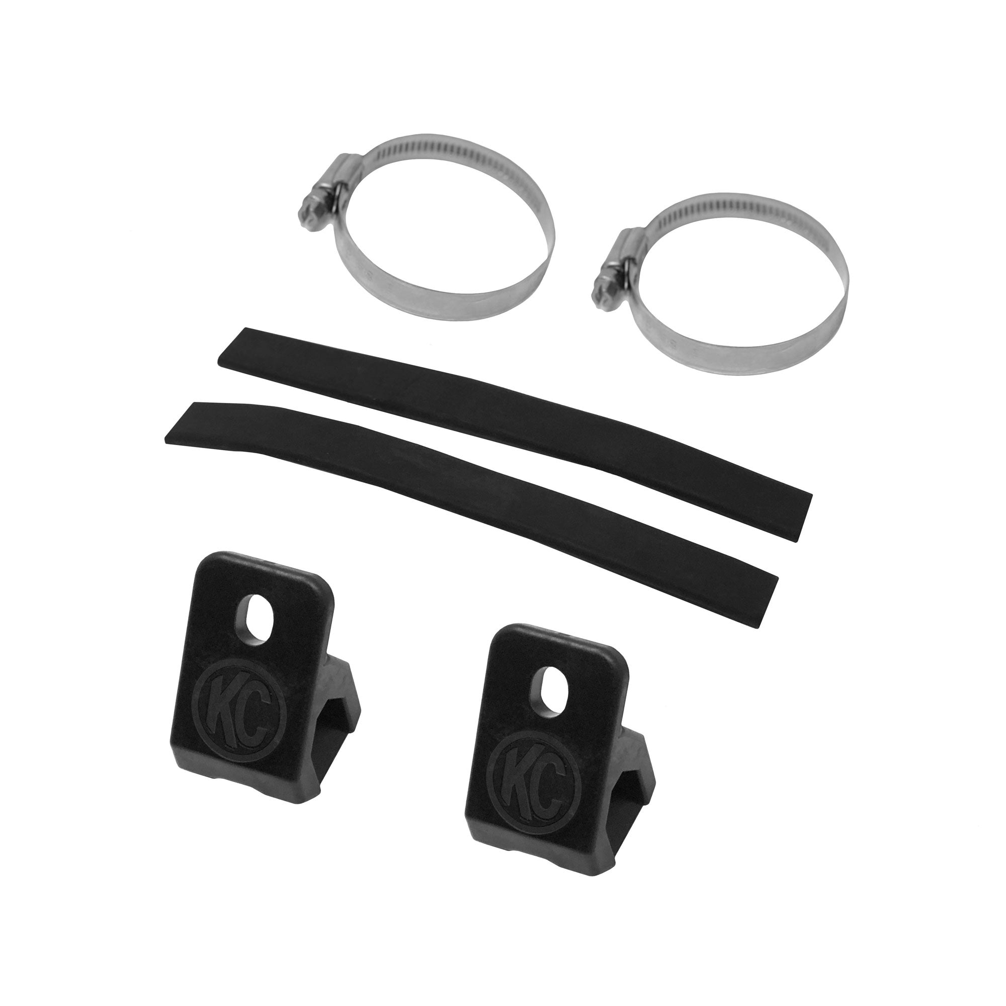 Bracket Set - Tube Clamp Light Mount - KC MTZ 40° - Rubber Sleeve - Pair - 1.5" - 2.0"