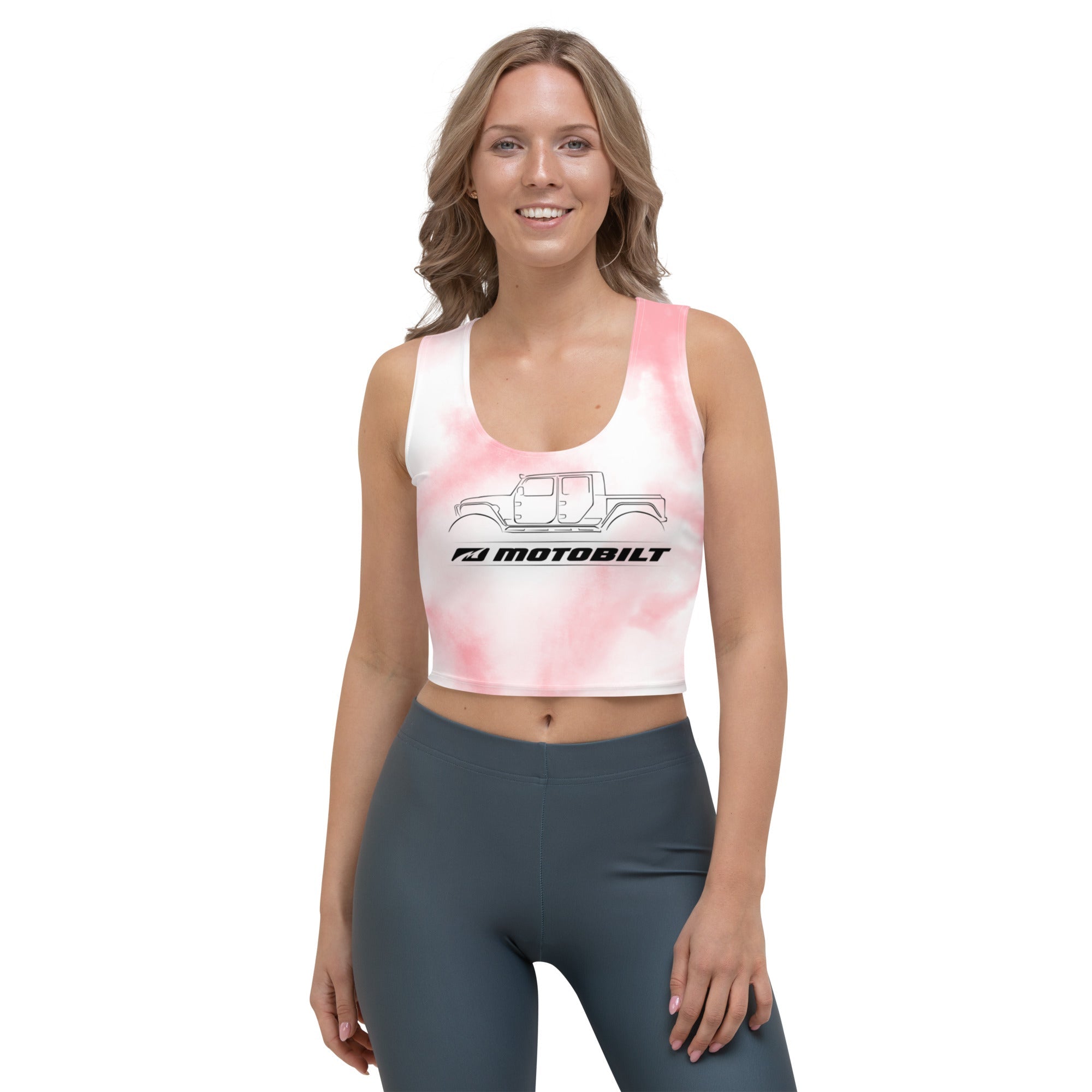 Motobilt Bob Pink Tie Die Crop Top