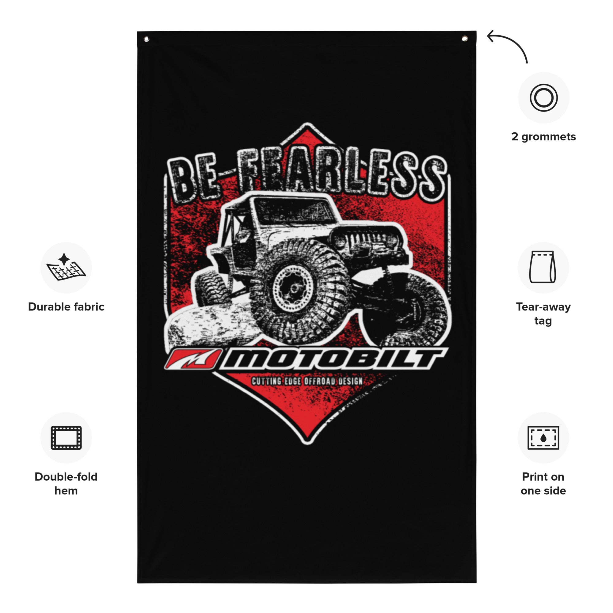 Motobilt Be Fearless Flag