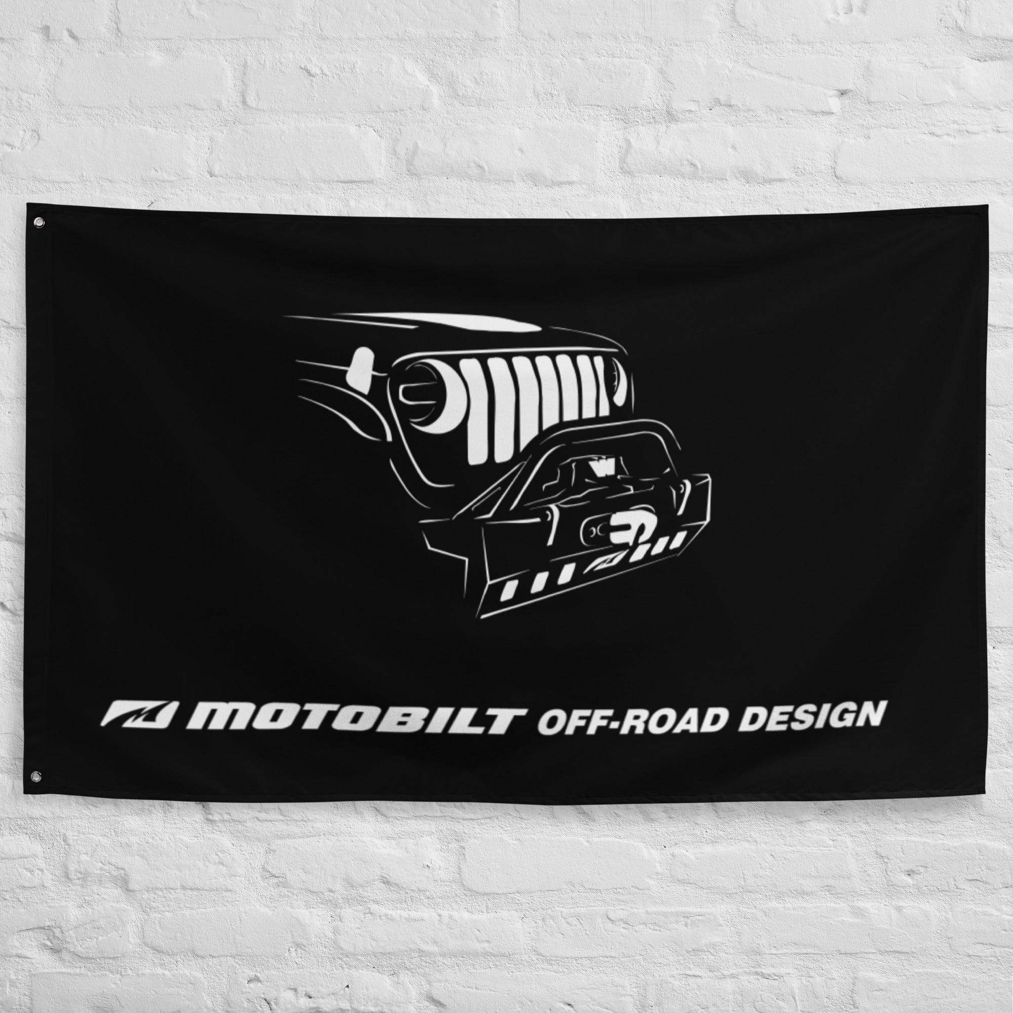 Offroad Design Silhouette Flag