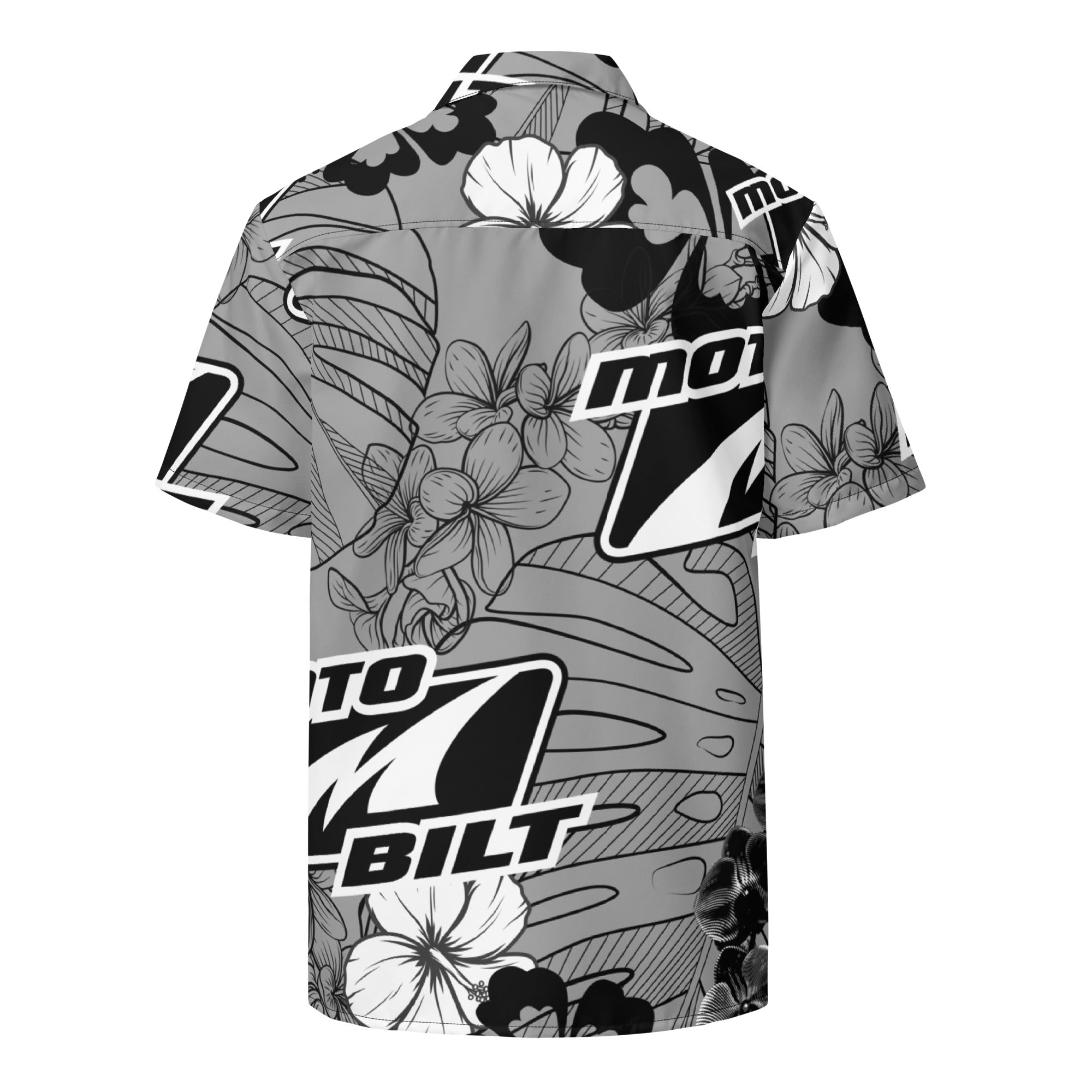 Motobilt Greyscale Hawaiian Shirt