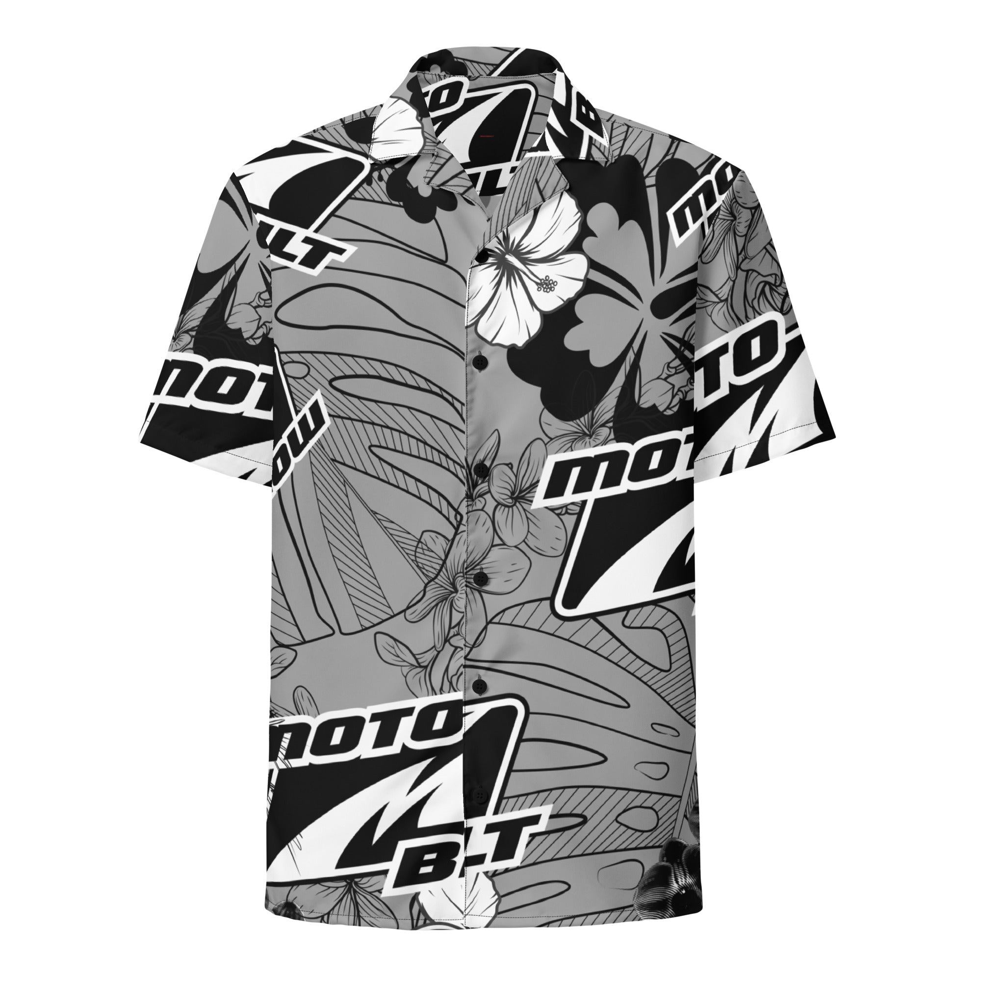 Motobilt Greyscale Hawaiian Shirt