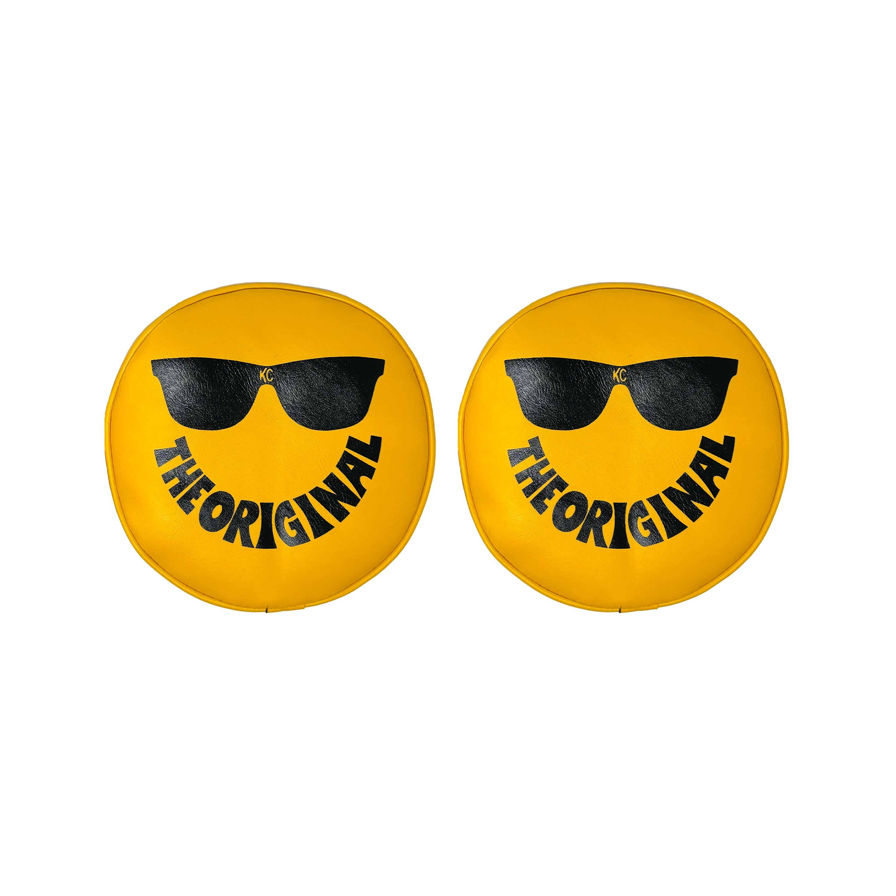 Cover; Retro 8" Vinyl Yellow w/ "THE ORIGINAL" Smiley Sunglasses (pr)