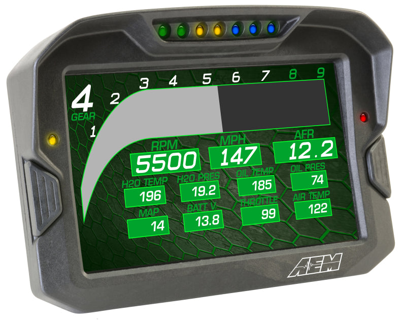 AEM CD-7 Non Logging GPS Enabled Race Dash Carbon Fiber Digital Display w/o VDM (CAN Input Only)