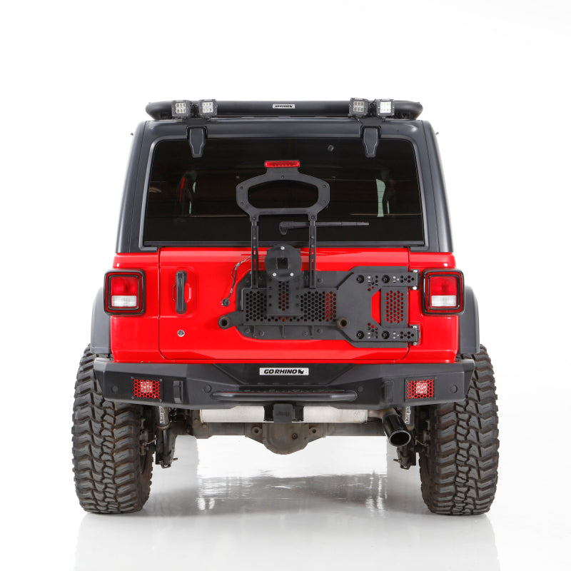 Go Rhino 08-22 Jeep Wrangler JL/JLU Body Mount Spare Tire Carrier - Tex. Blk