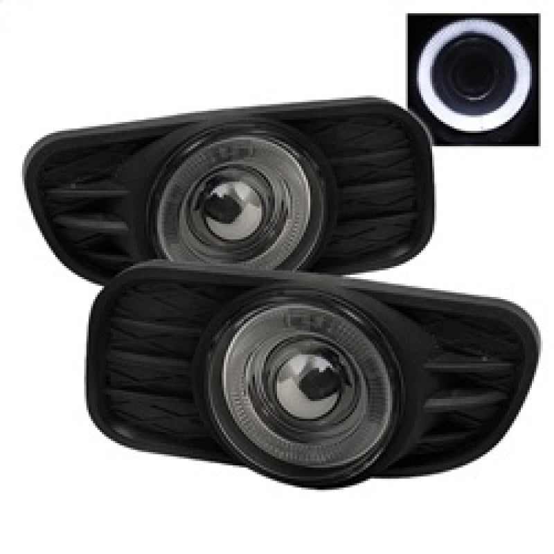 Spyder Jeep Grand Cherokee 99-04 Halo Projector Fog Lights w/Switch Smoke FL-P-JGC99-HL-SM