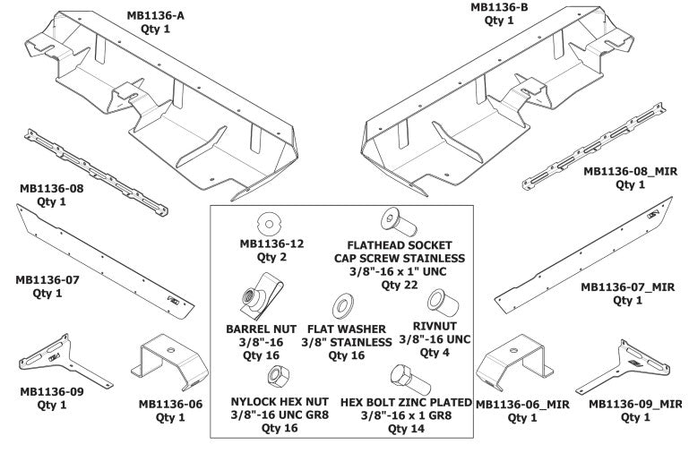 Rocker Guards with Boat Side Steps for Jeep TJ