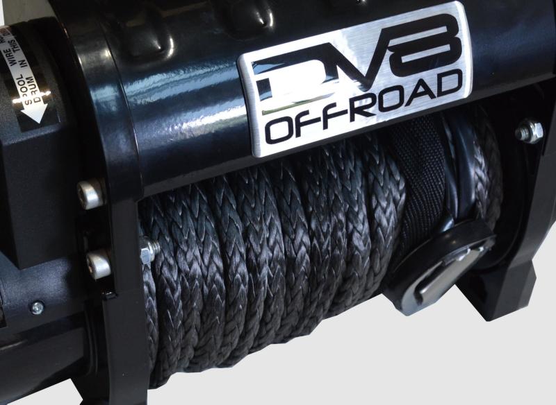 DV8 Offroad 12000 LB Winch w/ Synthetic Line & Wireless Remote - Black