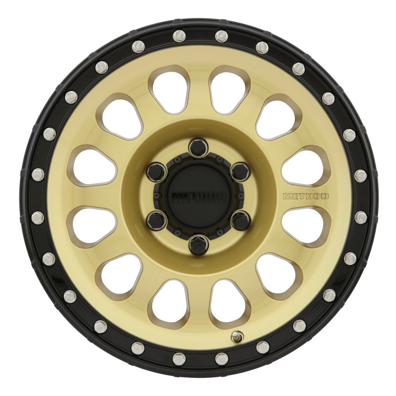 Method MR315 17x8.5 0mm Offset 6x135 87mm CB Gold/Black Street Loc Wheel