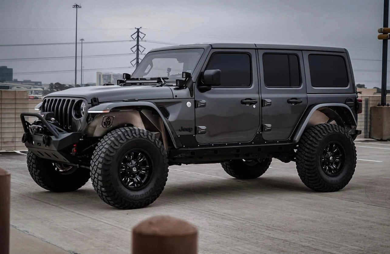 Hammer Front Bumper w/ Bull Bar, Fog Mounts & Skid Plate for Jeep JL / JT