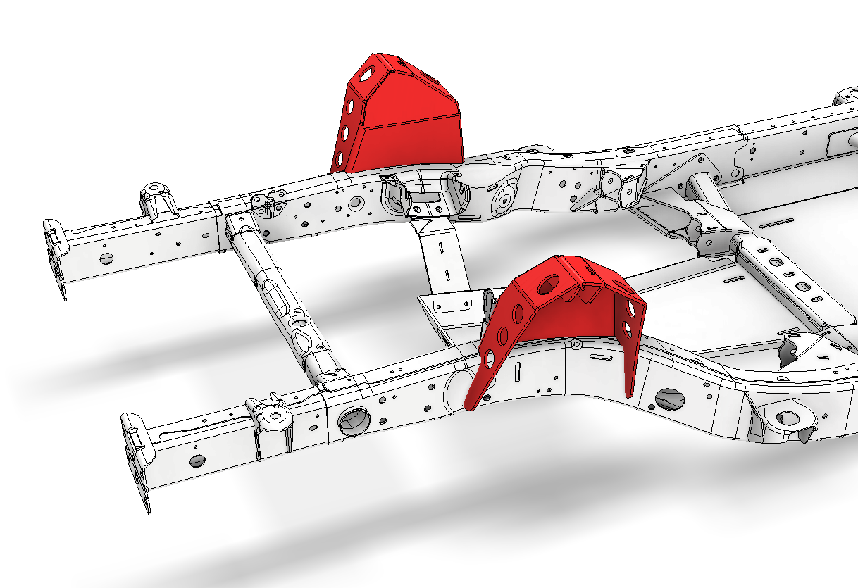 Front Shock Towers for ORI Struts for JL/JLU/JT Gladiator