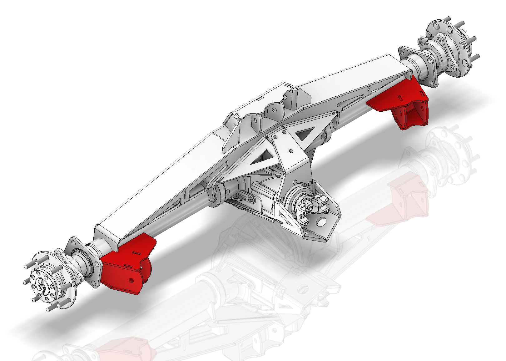 4" Tube Triangulated Lower Link Mount for Rear Axle