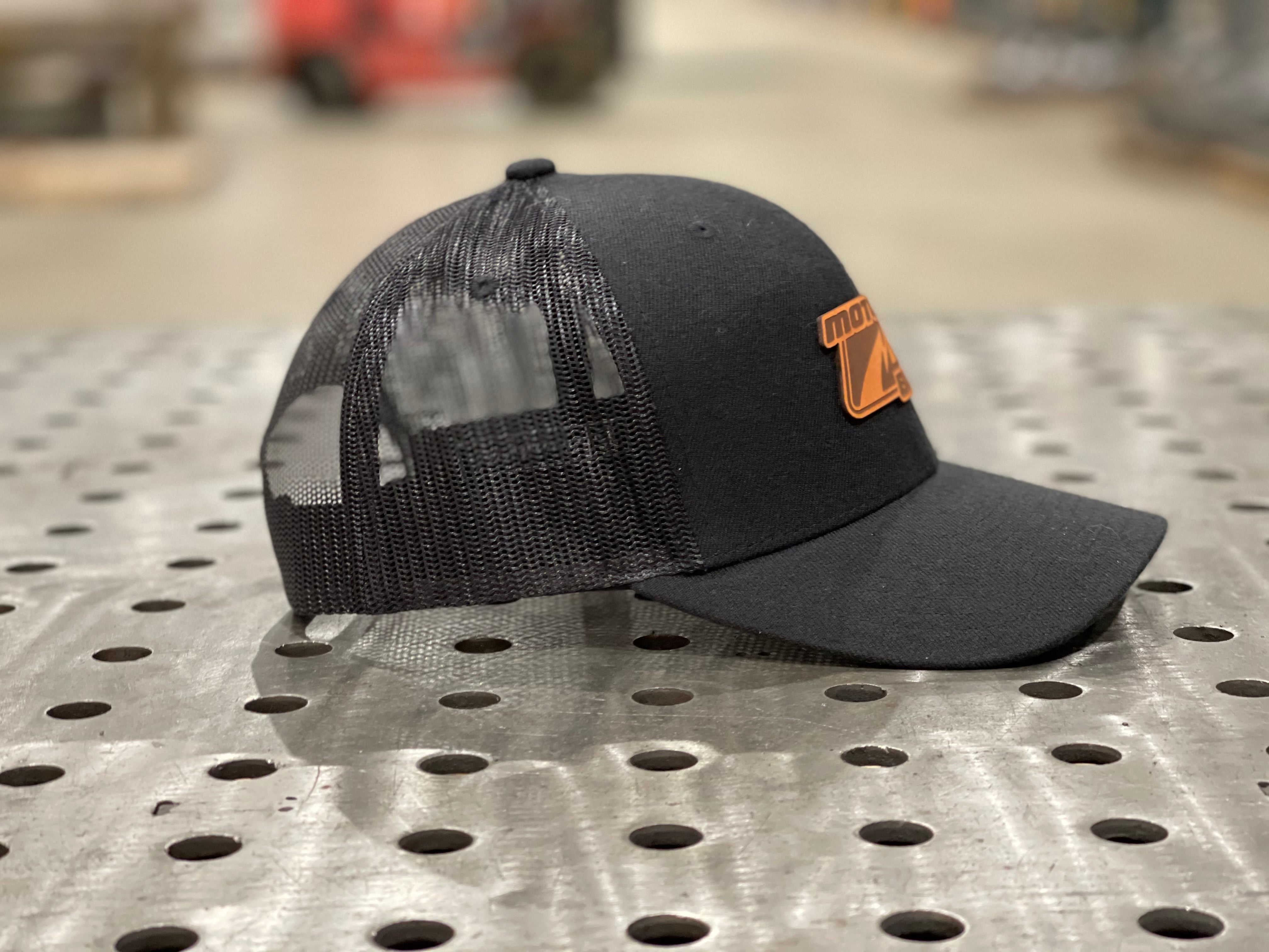 Motobilt Leather Patch Trucker Hat