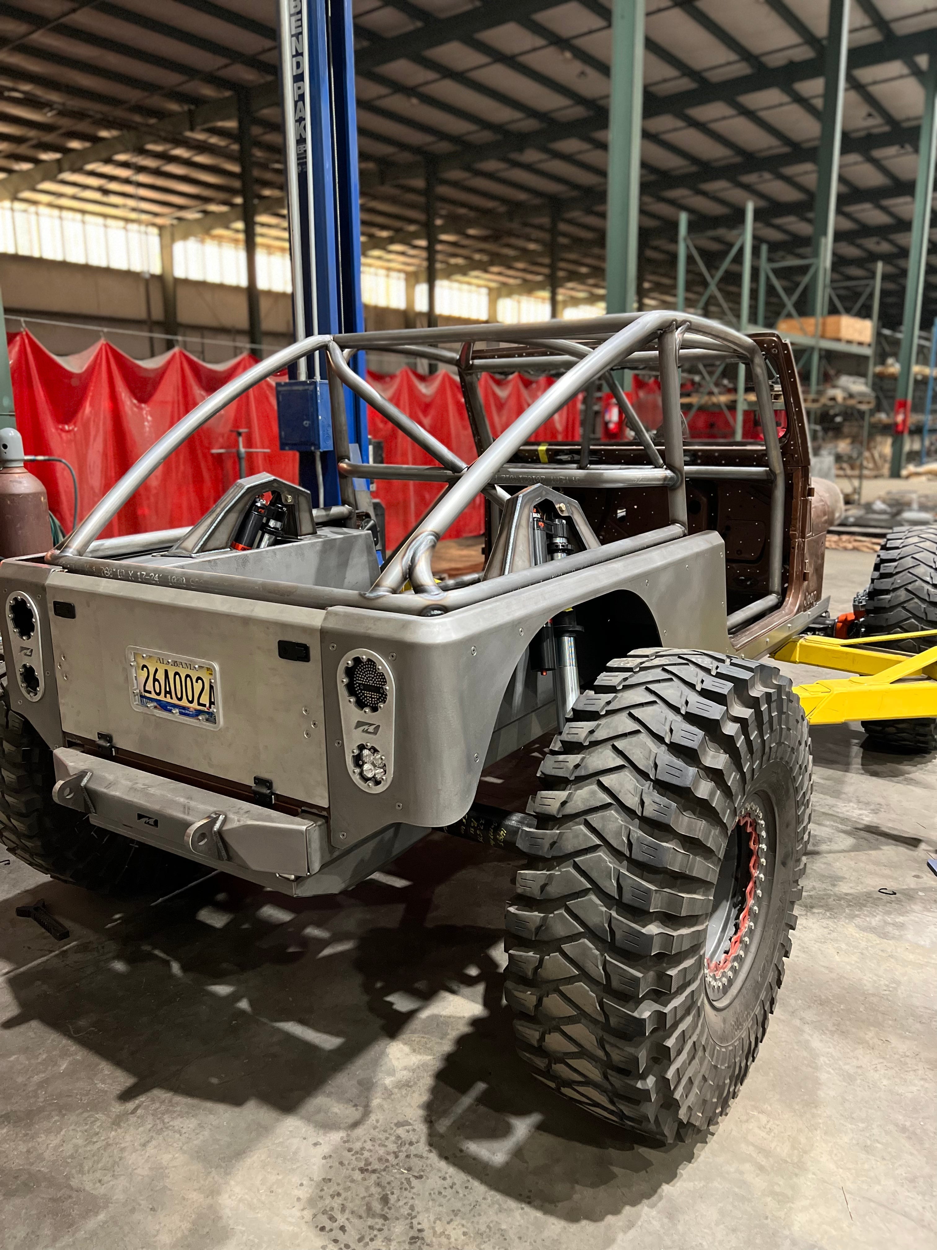 15" Stretch Over the Rail Corner Armor for Jeep YJ