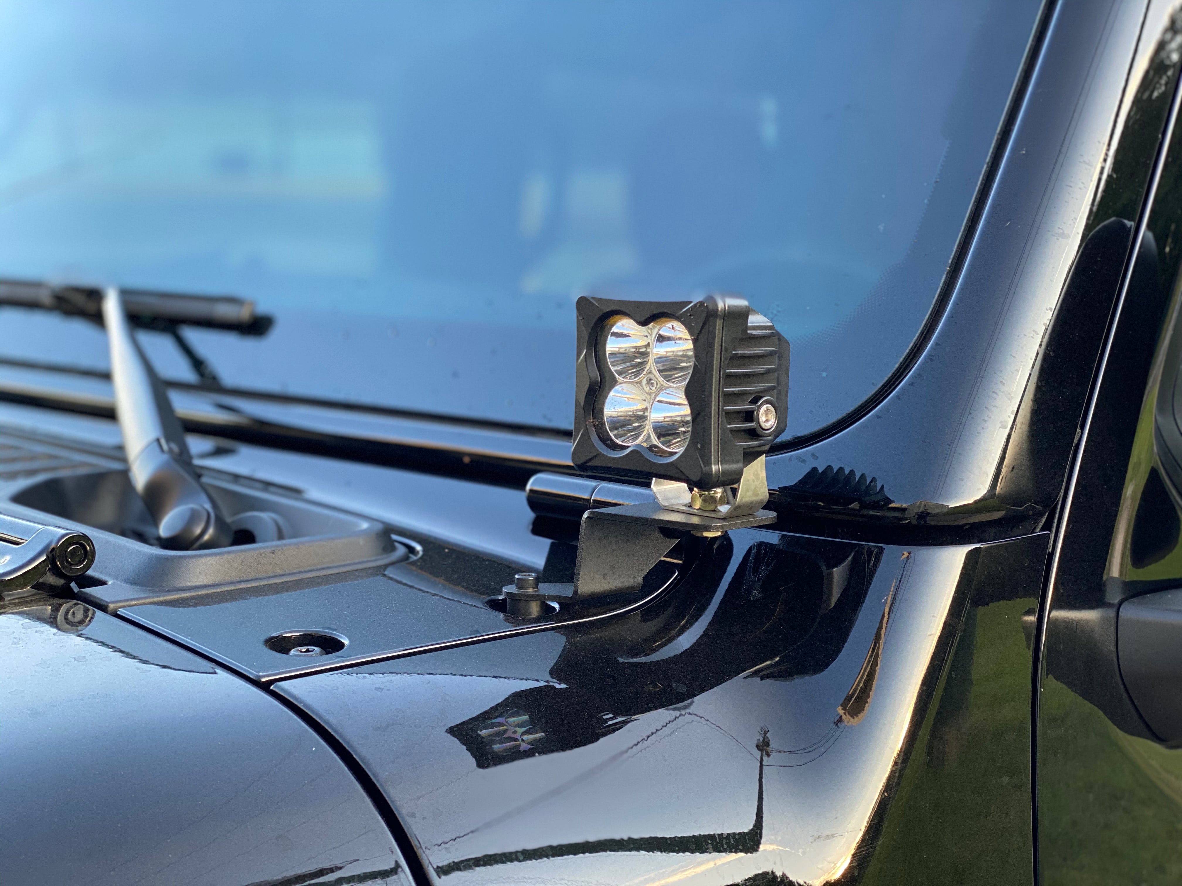 A-Pillar Light Mount Kit for Jeep JL/JT - Stainless Steel