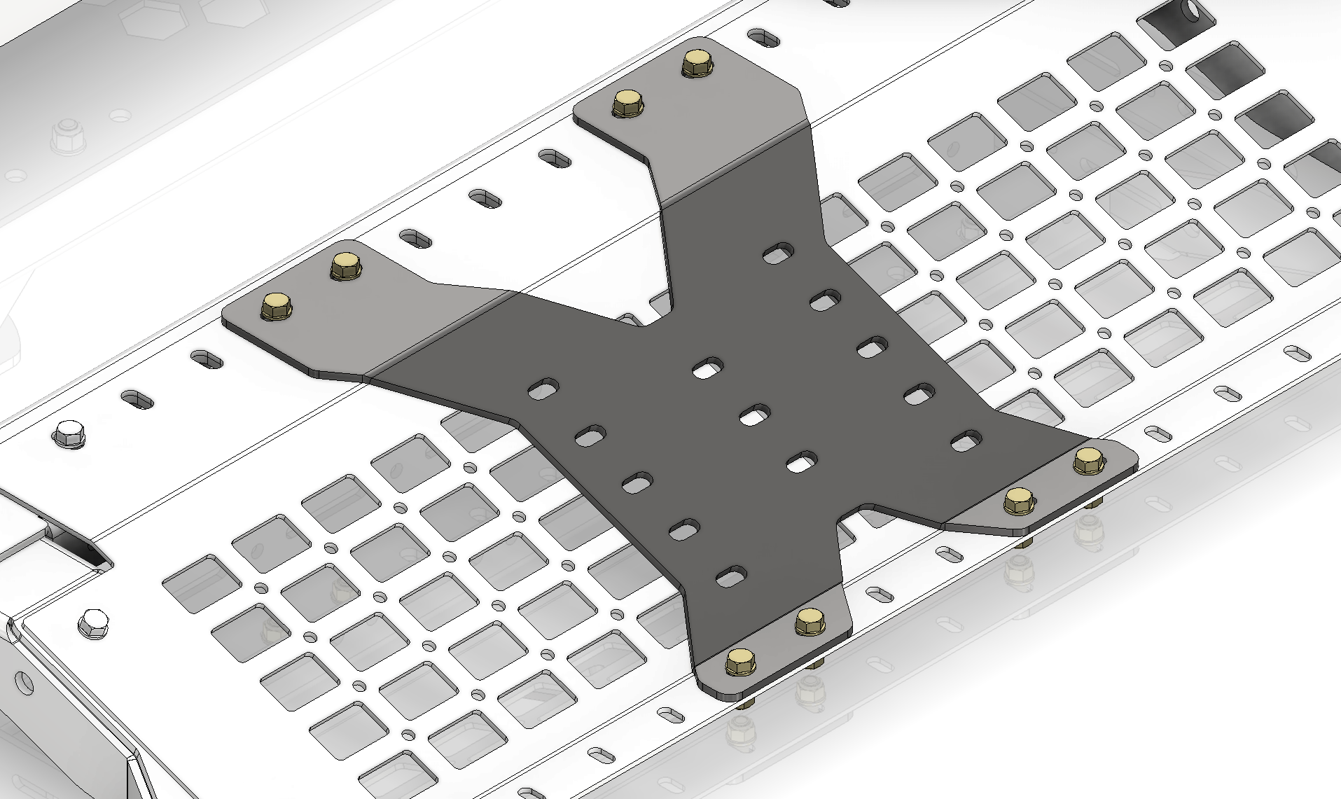 Mounting Bracket for Powertank for MB Bobbed Bed Tire Carrier Rack