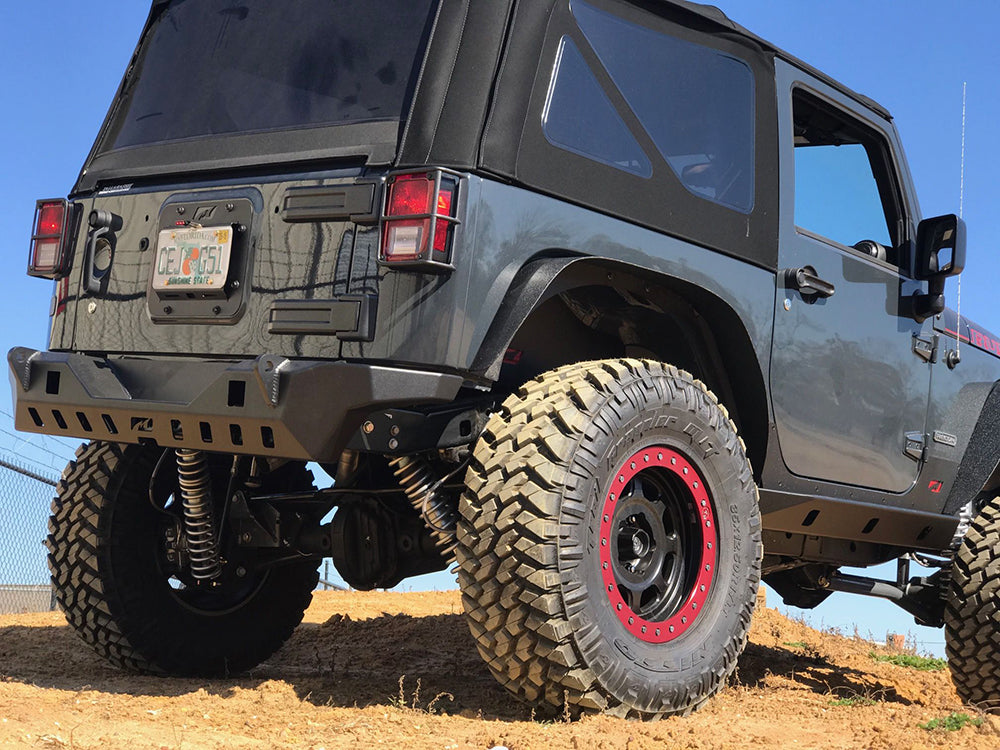 Crusher Series Rear Bumper w/ Light Mounts for Jeep JK / JKU