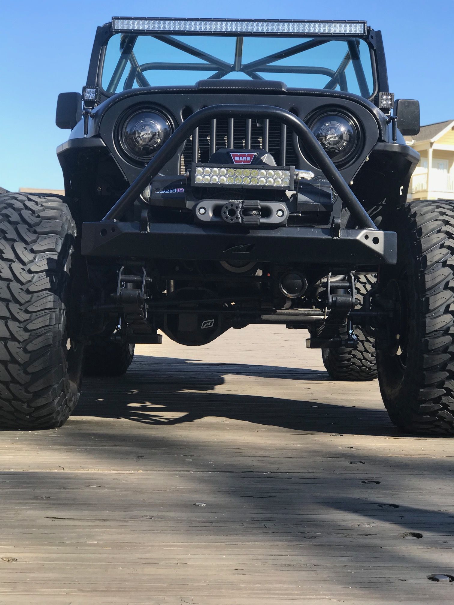 Mid-Width Front Bumper w/ Stinger for Jeep CJ