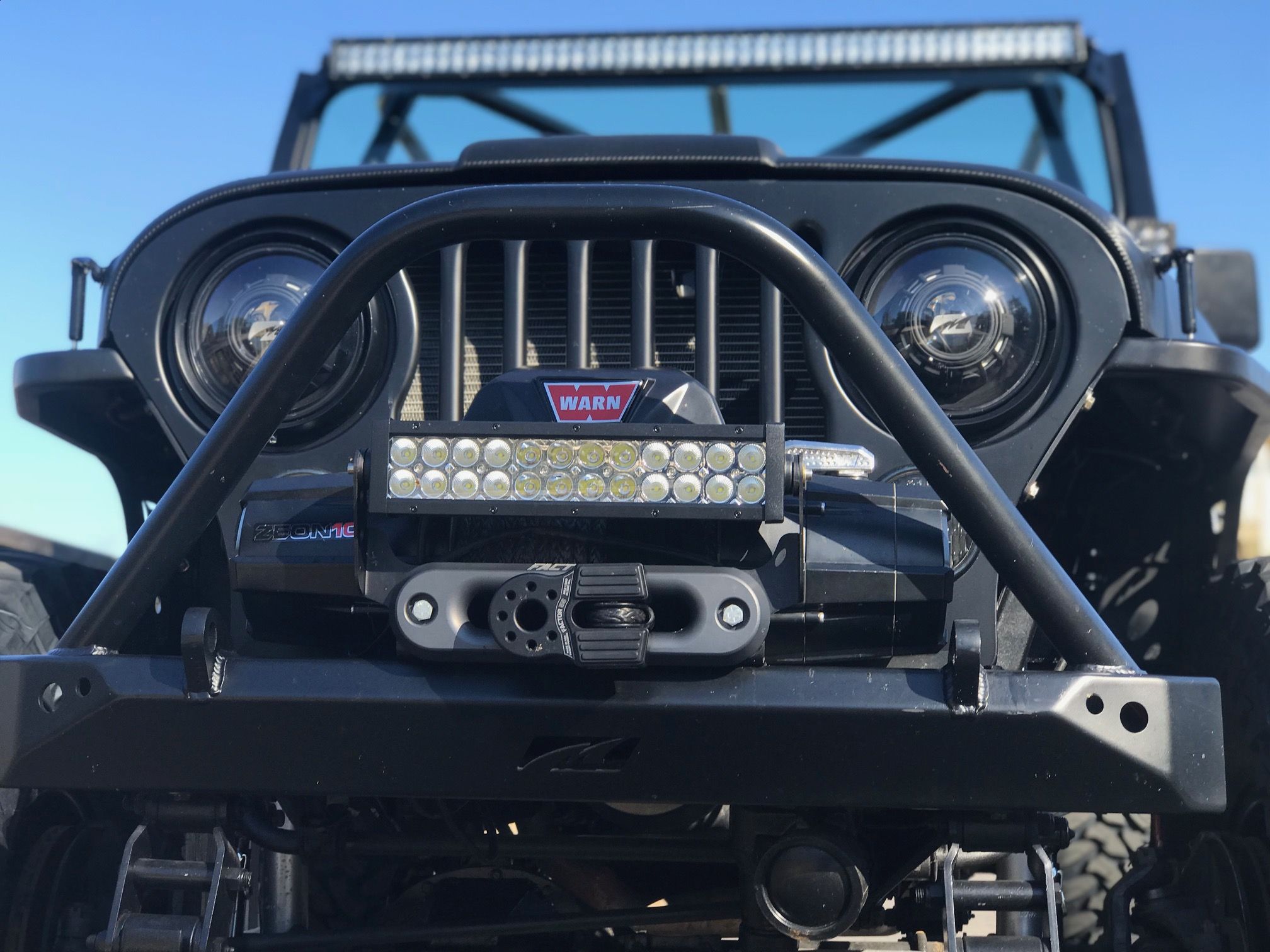 Mid-Width Front Bumper w/ Stinger for Jeep CJ