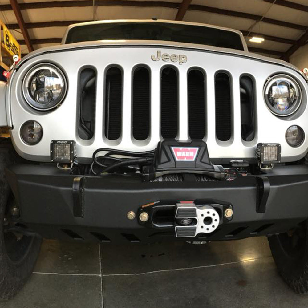 Motobilt Jeep JK Front Bumper 07-18 Wrangler JK Crusher Series Bare Steel