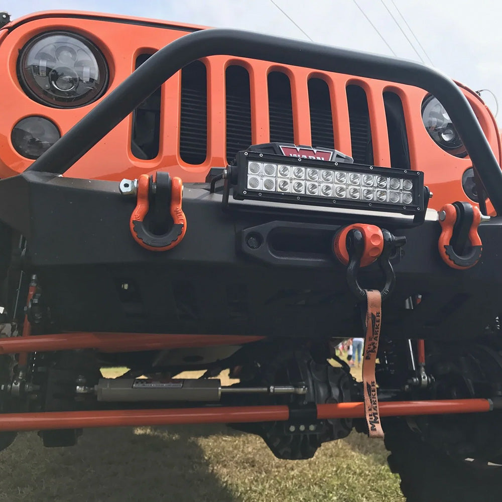 Motobilt Jeep JK Front Bumper W/Stinger 07-18 Wrangler JK Crusher Series Bare Steel