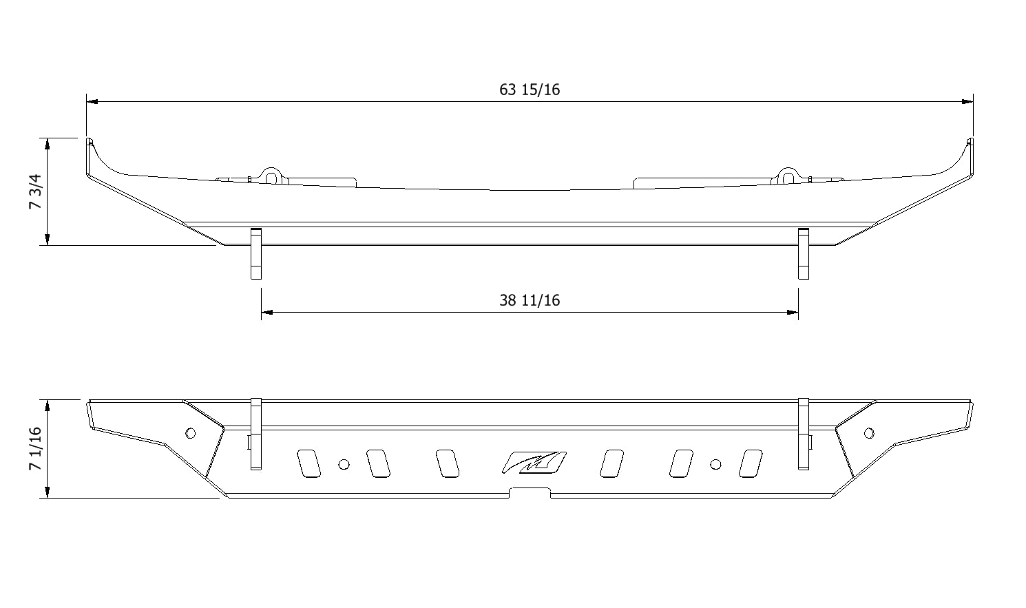 Motobilt Crusher Series Rear Bumper No Spare for Jeep JL/JLU