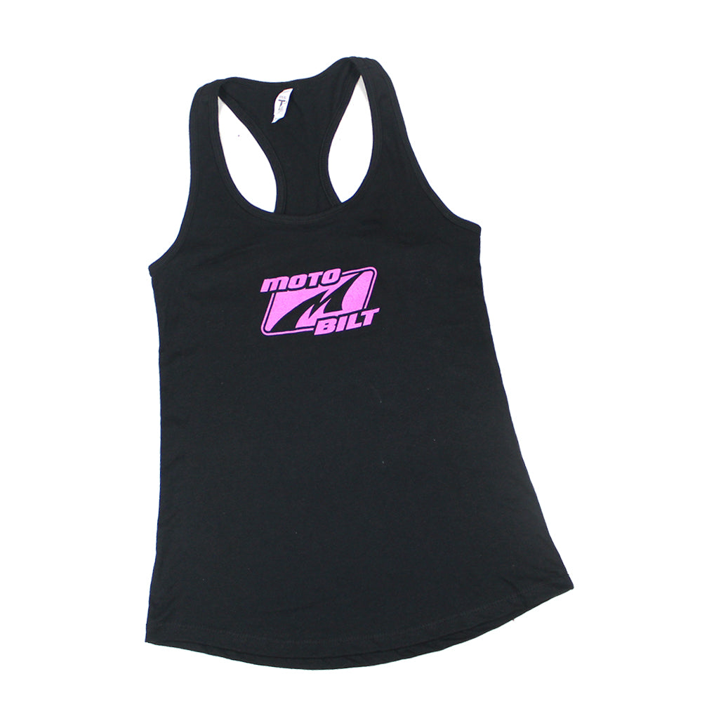 Motobilt Black Tank Top w/ Pink Logo Racerback