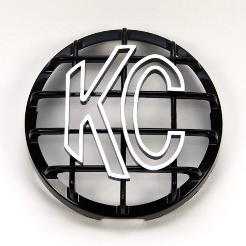 6" Stone Guard - ABS Plastic - Black / White KC Logo