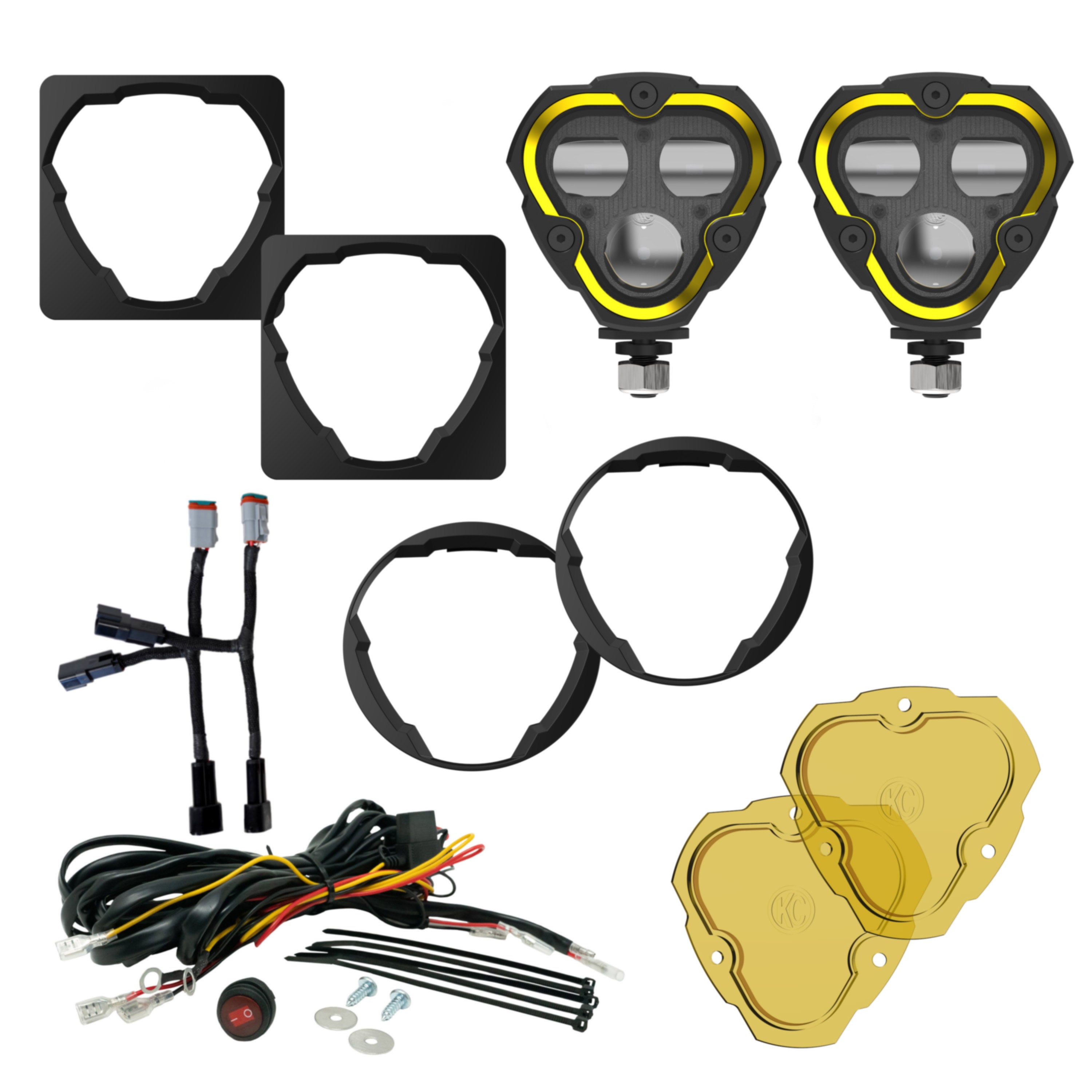 FLEX ERA® 3 Dual Mode SAE Fog LED Light Pods - 2-Light Master Kit - Toyota Aftermarket Bumper