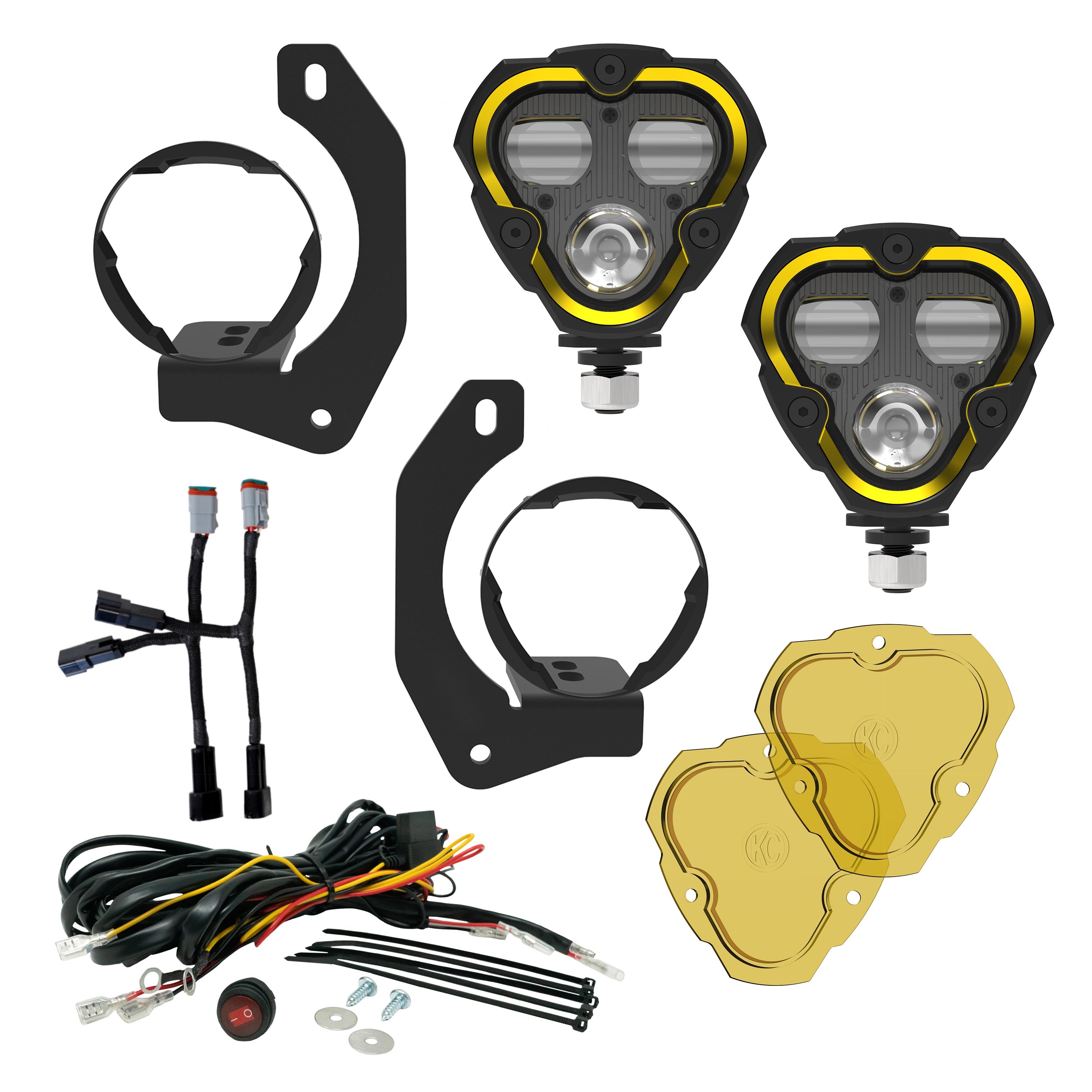 FLEX ERA® 3 Dual Mode SAE Fog LED Light Pods - 2-Light Master Kit - Jeep JK/JL/JT Steel Bumpers