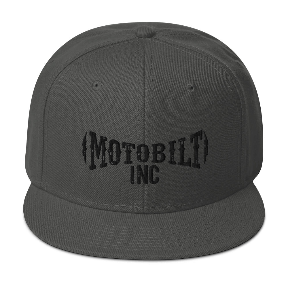 Motobilt Snapback Hat - Black Logo