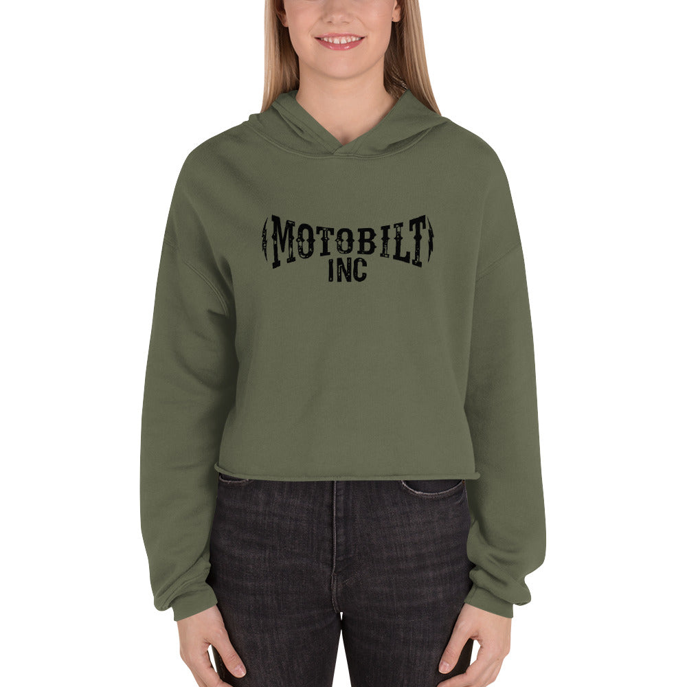 Motobilt Crop Hoodie - Lightning Bolts