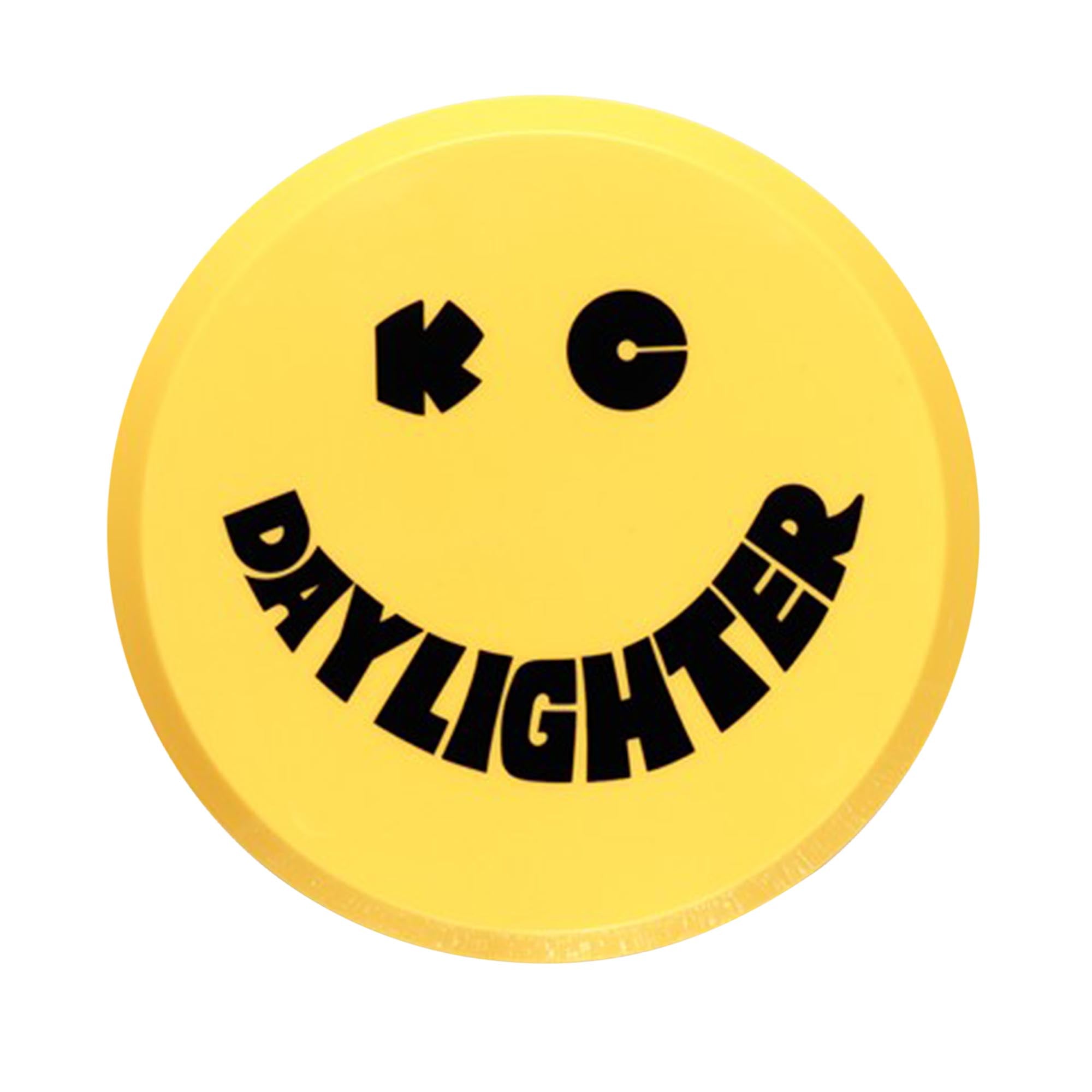 6" Hard Plastic Cover - Round - Single - Yellow / Black KC Daylighter Logo