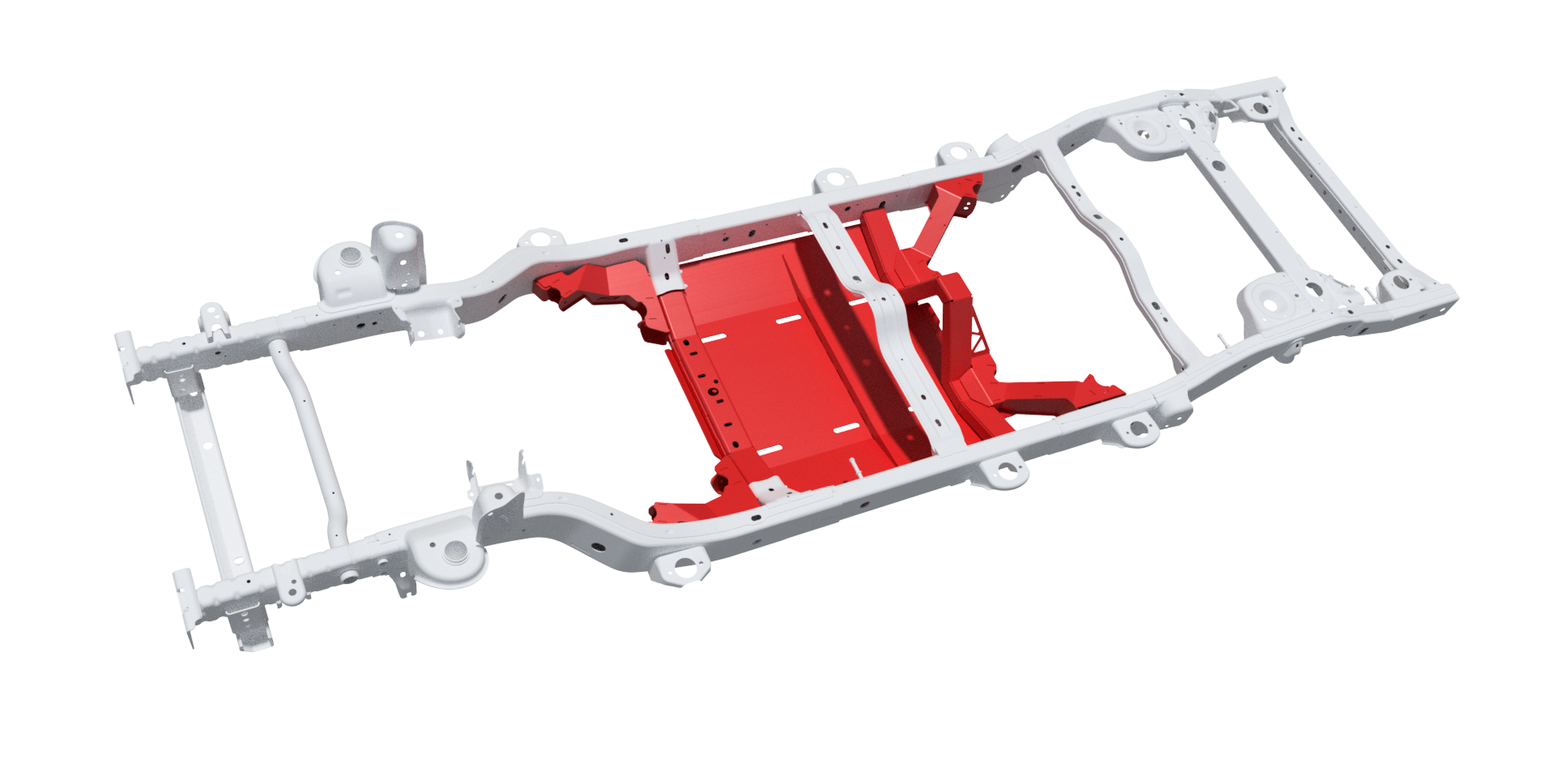 4 Link Suspension Bracket Kit With Skid Plate For 07-11 Jeep JKU Bare Steel Motobilt