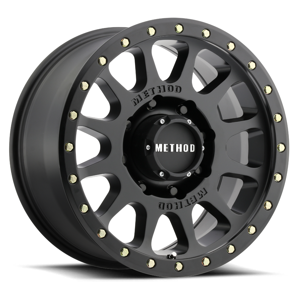 Matte Black MR305 NV HD Off-Road Wheels. 