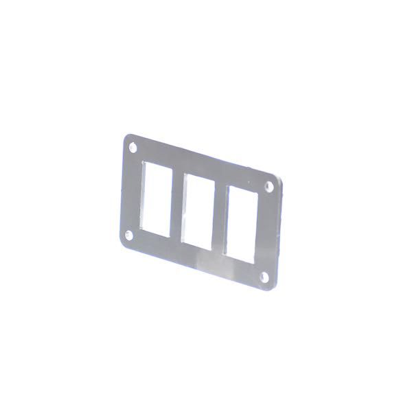 3 Hole Aluminum Switch Panel 4.5 x 2.5 Inch Motobilt